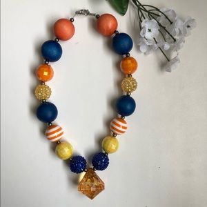Custom girls necklace with chunky beads